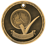 3-D Gold Perfect Attendance Medal