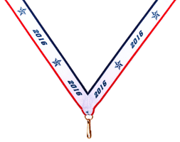 "2016" Vee Neck Ribbon for Medals