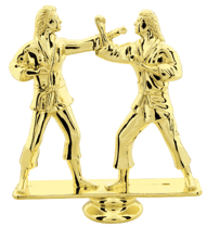 Double Female Action Trophy Figure